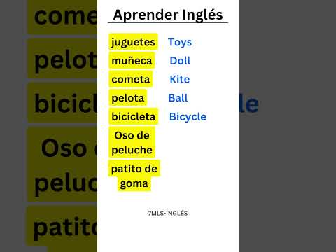 Nombres de juguetes en inglés #aprenderingles