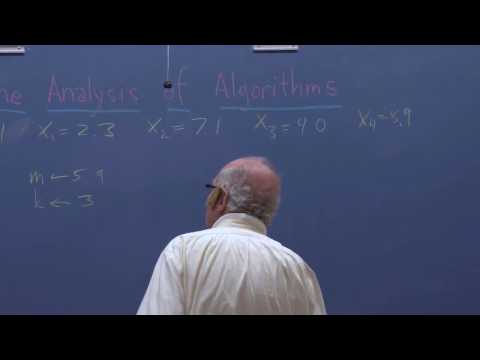 Stanford Lecture – Don Knuth: The Analysis of Algorithms (2015, recreând 1969)