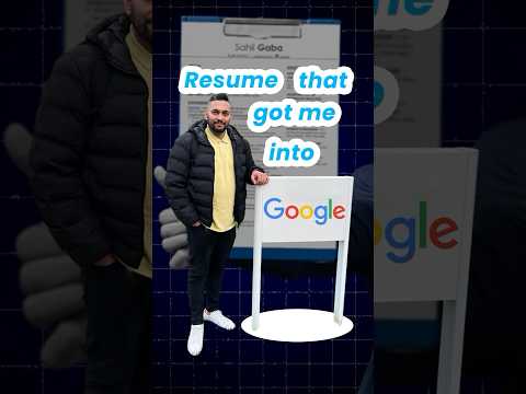 Resume that got me into Google
