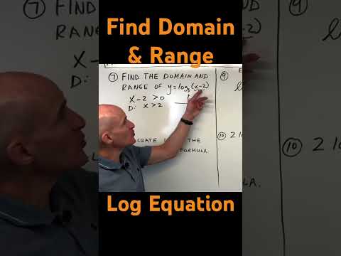 How to Find the Domain and Range of a Logarithmic Equation