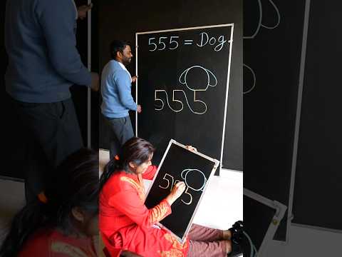 How to Draw Dog With 553 Number #shorts