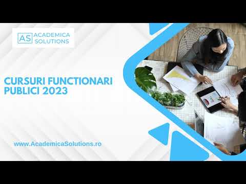 Cursuri Functionari Publici 2023  Academica Solutions