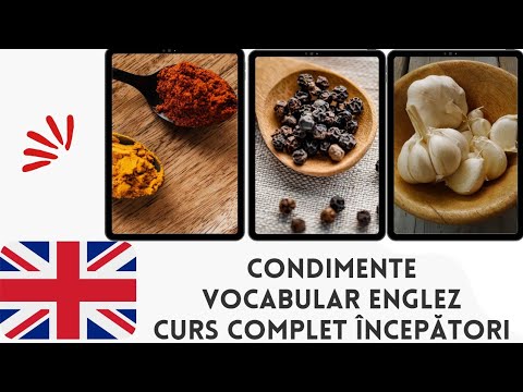 🇬🇧CONDIMENTE ÎN LIMBA ENGLEZĂ| CURS ONLINE ENGLEZA #learnenglish #ÎnvațăEngleza #spices