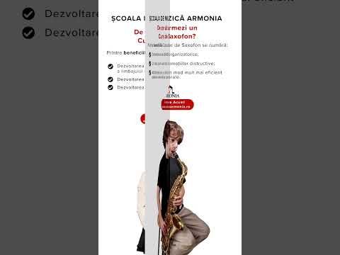 🎶 Școala de Muzică Armonia | Prezentare & Beneficii Cursuri de Saxofon 🎷