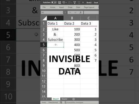 Invisible data in Excel