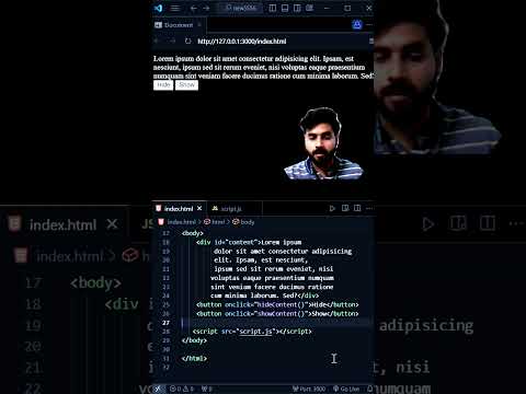 hide and show content in css | html | html short video