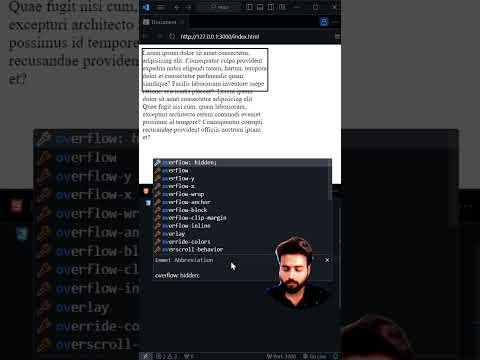 overflow in css | html | html short video