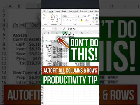 How to AutoFit EVERYTHING in Excel FAST! #shorts