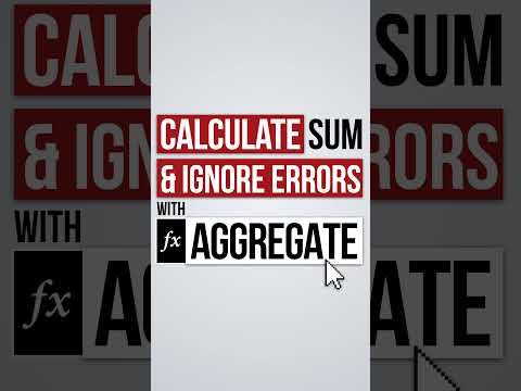 No More SUM Errors with the AGGREGATE Function in Excel #shorts