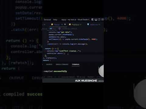 REACT HOOKS | useEffect Cleanup Function 01 | AUK Learning Center | #shorts