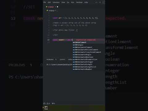 How To Create a Unique Array In JavaScript || #javascript #ytshorts #webdevelopment #youtubeshorts