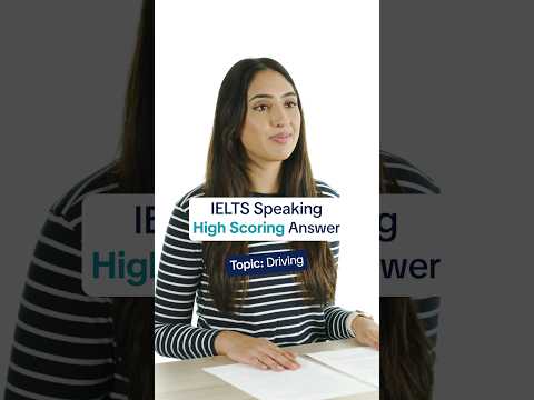 IELTS Speaking Part 1 High-Scoring Response | Topic: Driving
