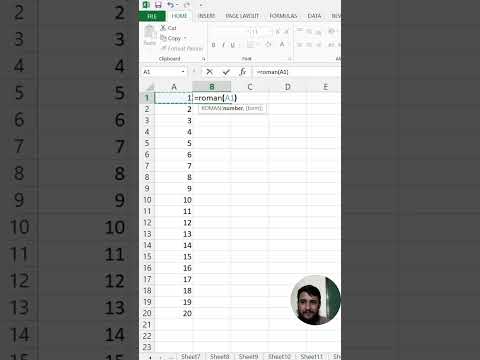 How to write roman number in excel | #share #excelshortcuts #365 #excelworld