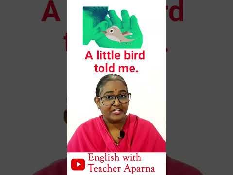 ஒரு பட்சி கூறியது HOW TO SAY IT I ENGLISH #tamilmedium #spokenenglish #helpstudy