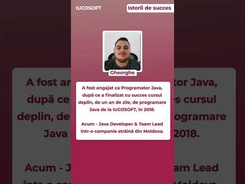 Angajat ca programator Java după finalizarea cursurilor de programare de la IUCOSOFT! #javadeveloper