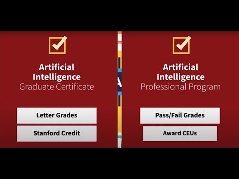 Învață inteligența artificială prin intermediul programelor profesionale și absolvente online de la Stanford