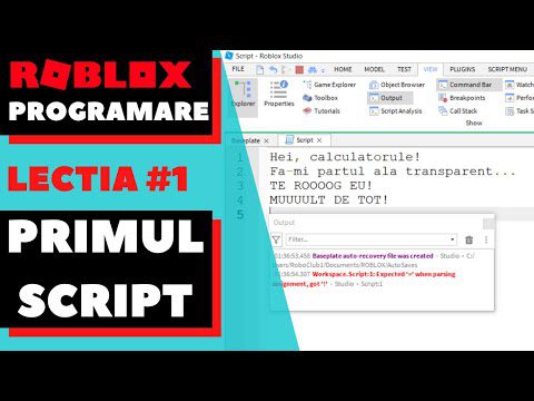 Roblox Programare – Lectia #1 – Primul tau script