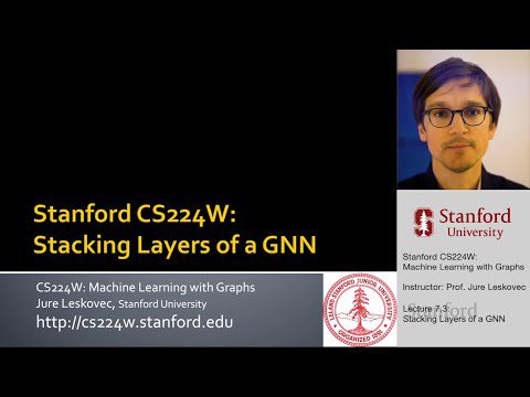 Stanford CS224W: Învățare automată cu grafice |  2021 |  Cursul 7.3 – Stivuirea straturilor unui GNN