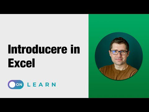 Introducere in Excel – mini curs Excel incepatori
