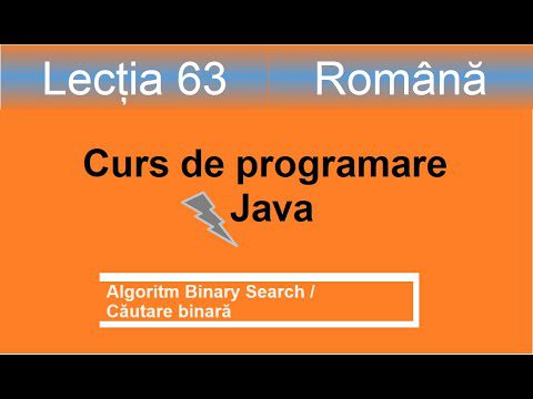 binarySearch java | Curs de programare Java – Lectia 63