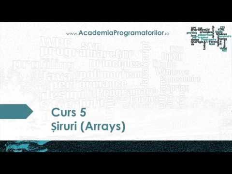 5.1. Arrays – Curs programare începători