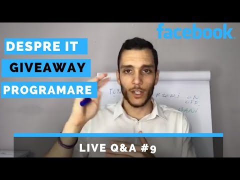 [Live Q&A #9] GIVEAWAY 10K, Programare, Cariera in IT si multe altele