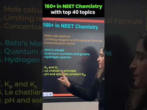 Top 40 topics for 160+ Neet Chemistry 😱😍 #neet #neet2024 #neetchemistry #chemistry