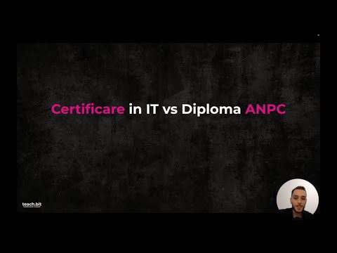 Certificare IT vs Diploma ANPC: Care e diferenta? | Cursuri IT @TeachBit.ro