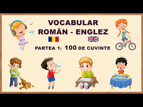 100 Words for Kids -Vocabular Român- Englez -100 de cuvinte – Engleza pentru copii și începători #01