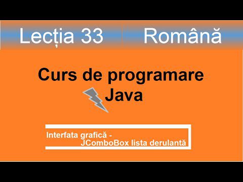 JComboBox | lista derulantă | Interfața grafică | Curs de programare Java – Lectia 33