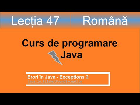FileNotFoundException | Exceptions 2 | Curs de programare Java – Lectia 47