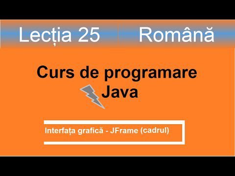 JFrame | cadrul Java | Interfata grafica | Curs de programare Java – Lectia 25